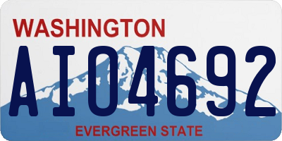 WA license plate AIO4692