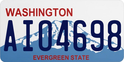 WA license plate AIO4698
