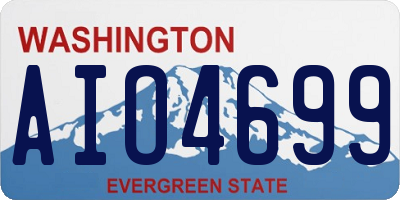 WA license plate AIO4699