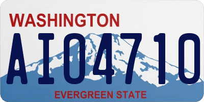 WA license plate AIO4710