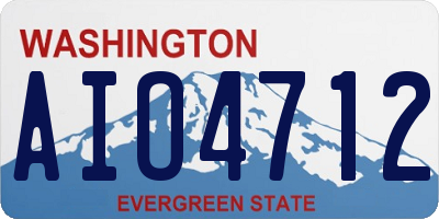 WA license plate AIO4712