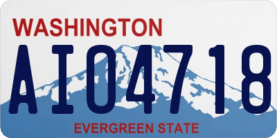 WA license plate AIO4718