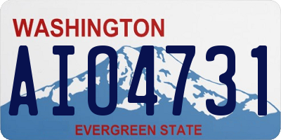 WA license plate AIO4731