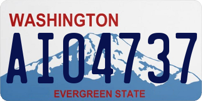 WA license plate AIO4737