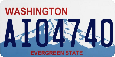 WA license plate AIO4740