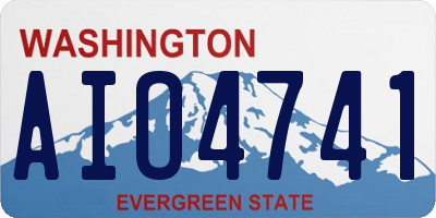 WA license plate AIO4741