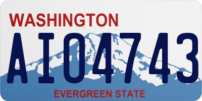 WA license plate AIO4743
