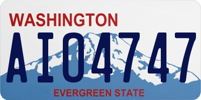 WA license plate AIO4747