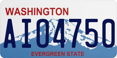 WA license plate AIO4750
