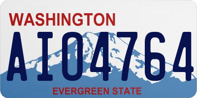 WA license plate AIO4764