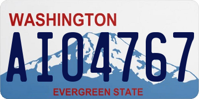 WA license plate AIO4767