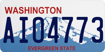 WA license plate AIO4773