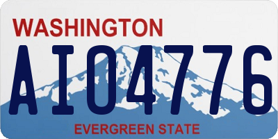 WA license plate AIO4776
