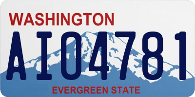 WA license plate AIO4781