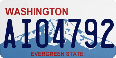 WA license plate AIO4792