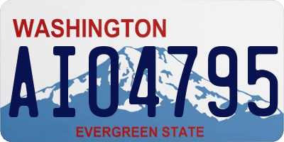 WA license plate AIO4795