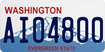 WA license plate AIO4800