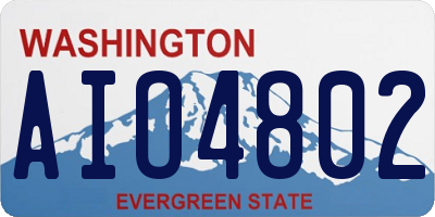 WA license plate AIO4802
