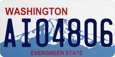 WA license plate AIO4806