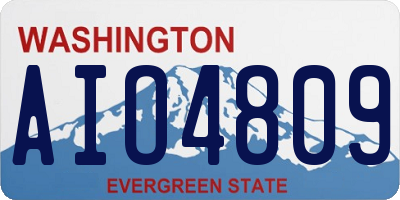 WA license plate AIO4809