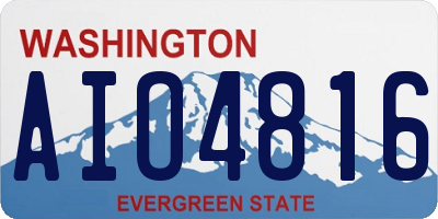 WA license plate AIO4816