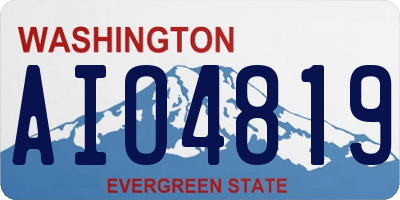 WA license plate AIO4819