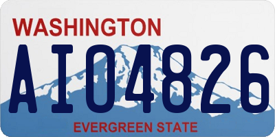 WA license plate AIO4826
