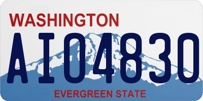 WA license plate AIO4830