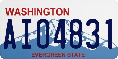 WA license plate AIO4831