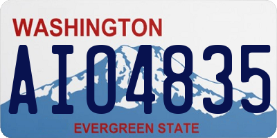 WA license plate AIO4835