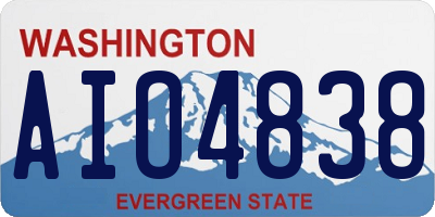 WA license plate AIO4838