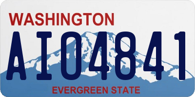 WA license plate AIO4841