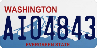 WA license plate AIO4843