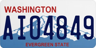 WA license plate AIO4849