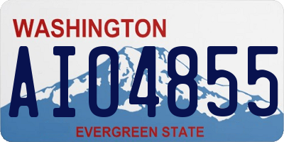 WA license plate AIO4855