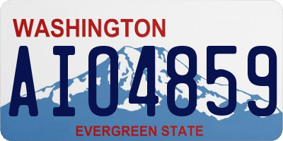 WA license plate AIO4859