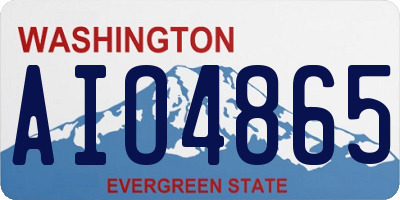WA license plate AIO4865