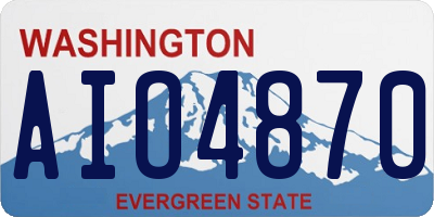 WA license plate AIO4870