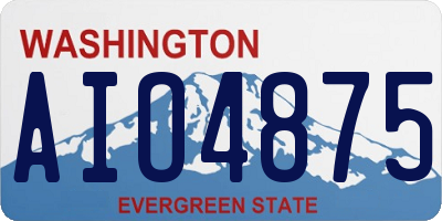 WA license plate AIO4875