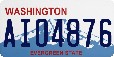 WA license plate AIO4876