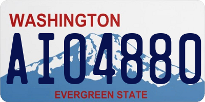WA license plate AIO4880