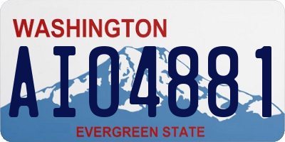 WA license plate AIO4881