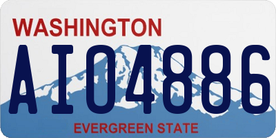 WA license plate AIO4886
