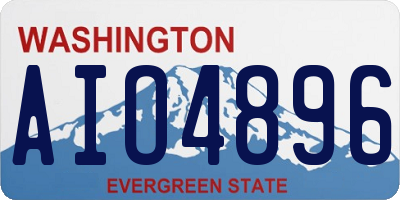 WA license plate AIO4896