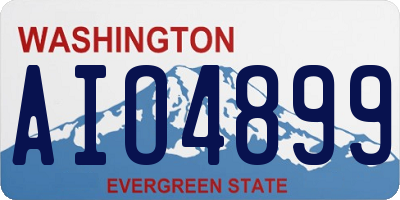 WA license plate AIO4899