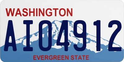 WA license plate AIO4912