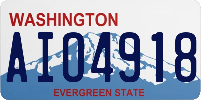 WA license plate AIO4918