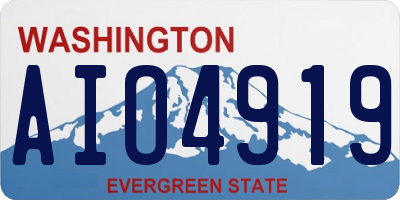 WA license plate AIO4919