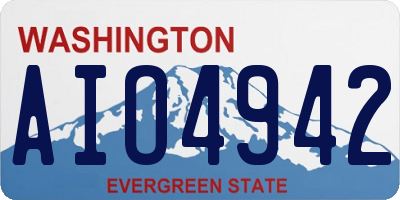 WA license plate AIO4942