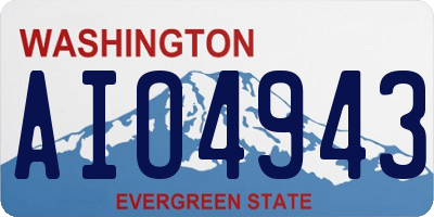 WA license plate AIO4943